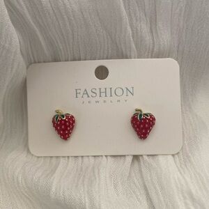 NWT Strawberry Red Earrings